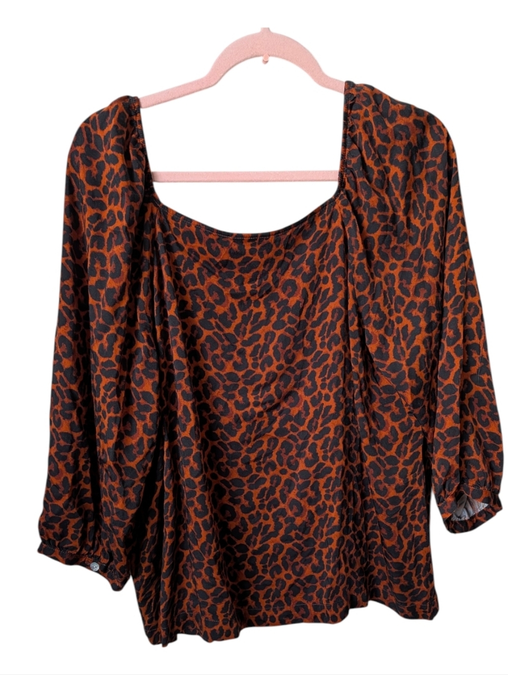 J Jill Leopard Print Long Sleeve Blouse Size Large - Picture 2 of 6